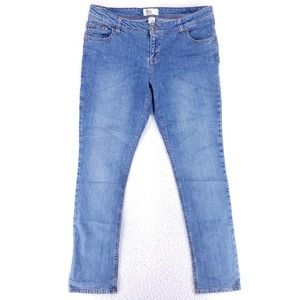 So Jeans Denim Cotton Womens SZ 15 Blue Straight Stretch VTG Mid Rise 90s Slim